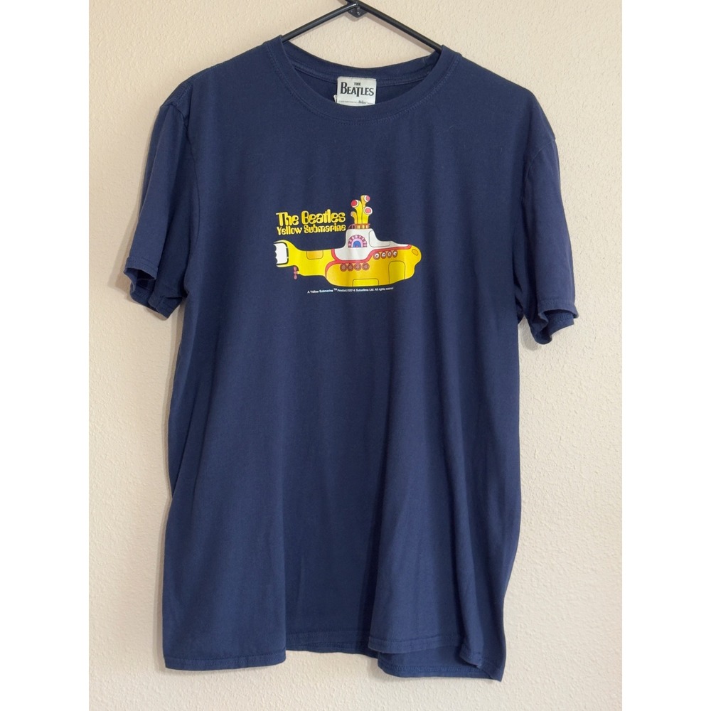 The Beatles Yellow Submarine Navy Blue Graphic T-Shirt Mens Large Apple Corp